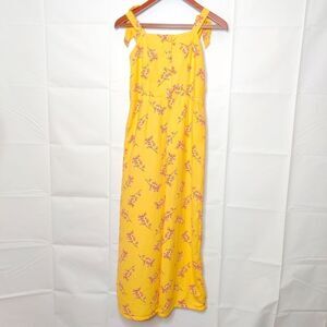 GB Girls Yellow Floral Wide Leg Tie Strap Pantsuit